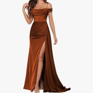 Satin Bridesmaid Dresses, floor length formal dresses women evening party